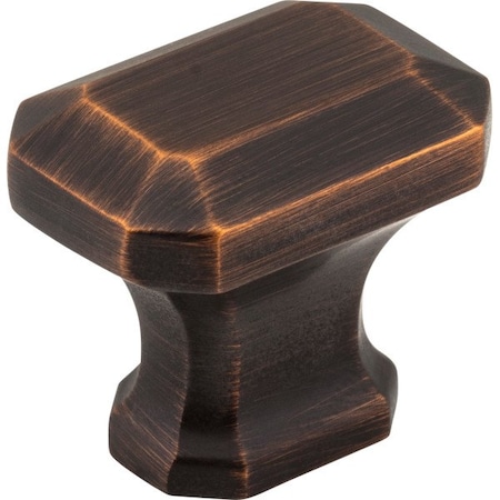 Jeffrey Alexander 1-1/4" Overall Length Brushed Oil Rubbed Bronze Emerald Ella Cabinet Knob 165DBAC